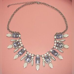 Blue-Lavender Ice Fashion Statement Necklace